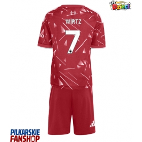Koszulka piłkarska Liverpool Florian Wirtz #7 Strój Domowy dla dzieci 2026-27 tanio Krótki Rękaw (+ Krótkie spodenki)